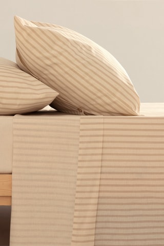 Conjunto de lençóis em percal de algodão 200 fios/cm² Caravaca - Cinzento