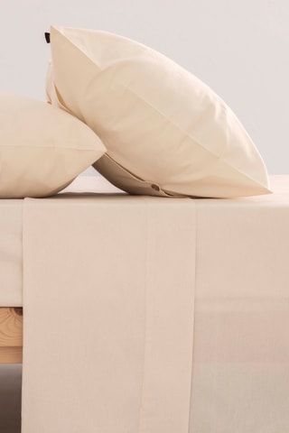 Conjunto de lençóis em percal de algodão 200 fios/cm² Ferreira - Bege