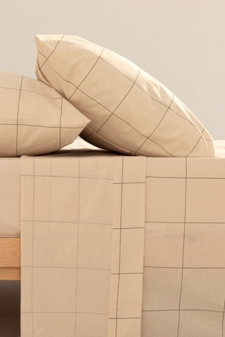 Conjunto de lençóis em percal de algodão 200 fios/cm² Fortuna - Cinzento