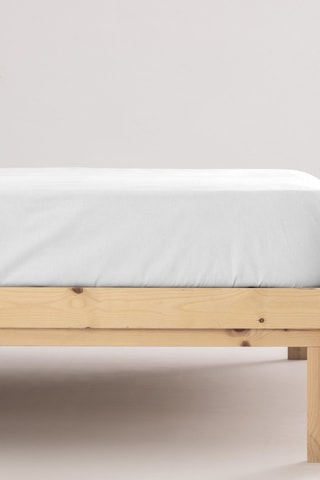 Lençol-capa em algodão 200 fios/cm² Lisa - Branco