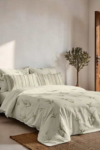 Conjunto de edredão em percal de algodão 200 fios/cm² Chelva - Verde-escuro