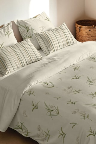 Conjunto de edredão em percal de algodão 200 fios/cm² Chelva - Verde-escuro