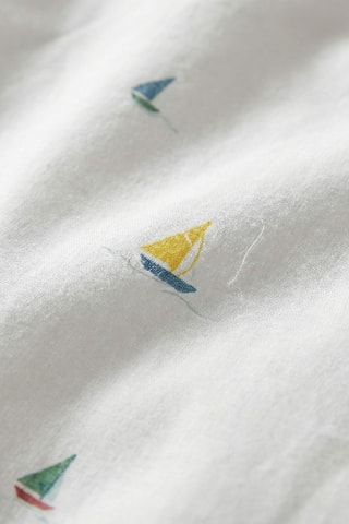 Housse de couette réversible en percale de coton 79 fils/cm² Gandia - Blanc et bleu cobalt