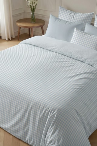 Housse de couette en percale de coton 79 fils/cm² Calafat - Ciel