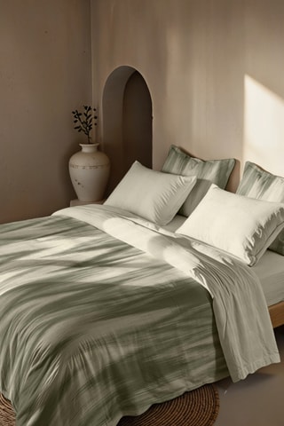 Capa de edredão reversível em algodão 79 fios/cm² Algemesí - Caqui