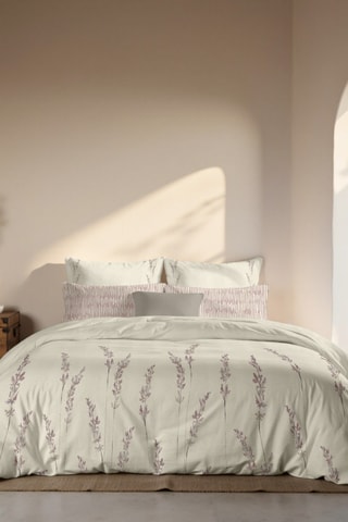 Capa de edredão em percal de algodão 79 fios/cm² Bacarot - Malva