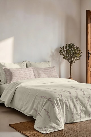Capa de edredão em percal de algodão 79 fios/cm² Bacarot - Malva