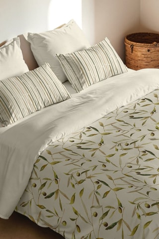 Capa de edredão reversível em percal de algodão 79 fios/cm² Bocairent - Caqui