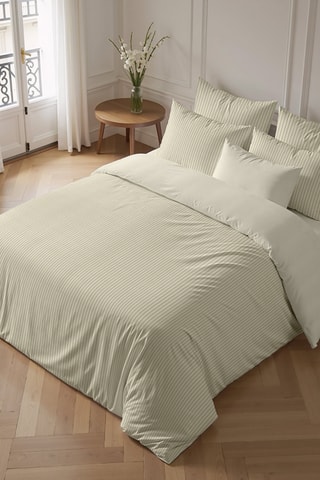 Capa de edredão reversível em algodão 79 fios/cm² Caravaca - Bege