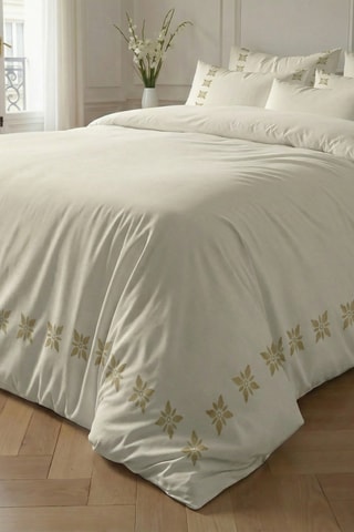 Capa de edredão reversível em percal de algodão 79 fios/cm² Ferreira - Bege