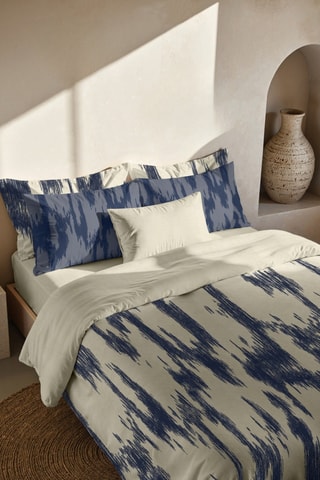 Capa de edredão reversível em percal de algodão 79 fios/cm² Mahón - Azul-marinho