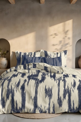 Capa de edredão reversível em percal de algodão 79 fios/cm² Mahón - Azul-marinho