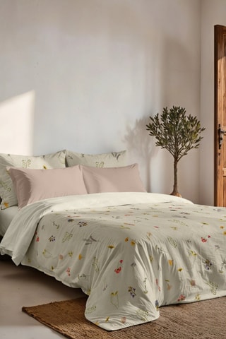 Capa de edredão reversível em percal de algodão 79 fios/cm² Miravet - Branco