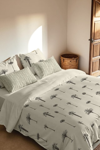 Capa de edredão reversível em percal de algodão 79 fios/cm² Xativa - Branco