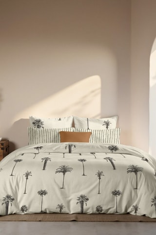 Capa de edredão reversível em percal de algodão 79 fios/cm² Xativa - Branco