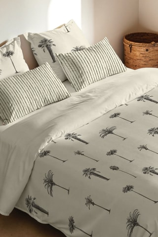 Capa de edredão reversível em percal de algodão 79 fios/cm² Xativa - Branco