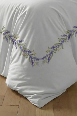 Capa de edredão reversível em percal de algodão 79 fios/cm² Alberic - Branco