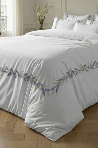 Capa de edredão reversível em percal de algodão 79 fios/cm² Alberic - Branco