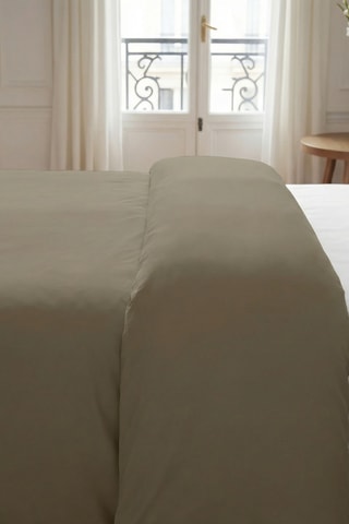 Capa de edredão em percal de algodão 79 fios/cm² Greige - Castanho