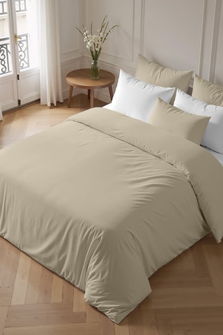 Capa de edredão em percal de algodão 79 fios/cm² Marfil - Bege