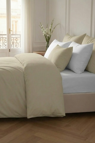 Capa de edredão em percal de algodão 79 fios/cm² Marfil - Bege