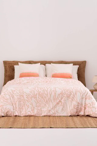 Housse de couette en percale de coton 79 fils/cm² Begur - Corail