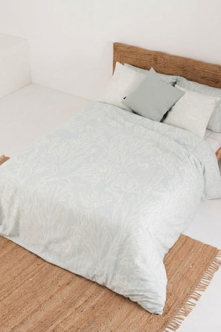 Housse de couette en percale de coton 79 fils/cm² Estarit - Vert d’eau