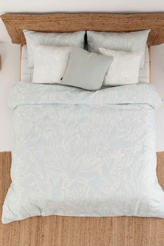 Housse de couette en percale de coton 79 fils/cm² Estarit - Vert d’eau