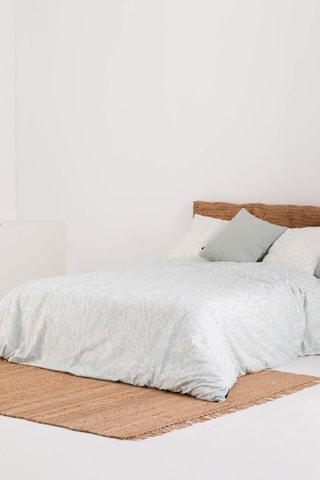 Housse de couette en percale de coton 79 fils/cm² Estarit - Vert d’eau