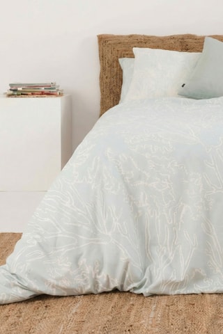 Housse de couette en percale de coton 79 fils/cm² Estarit - Vert d’eau