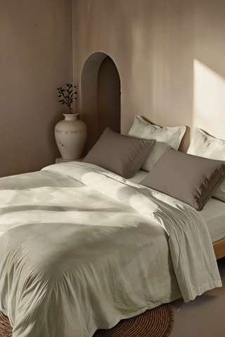 Capa de edredão em algodão 200 fios/cm² Naquera - Bege