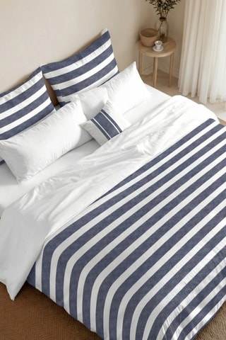 Housse de couette réversible en coton 79 fils/cm² Vinarós - Blanc