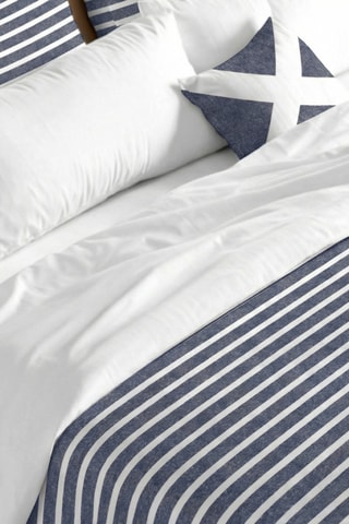 Housse de couette réversible en coton 79 fils/cm² Vinarós - Bleu foncé