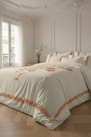 Capa de edredão reversível em percal de algodão 79 fios/cm² Portocolom - Coral