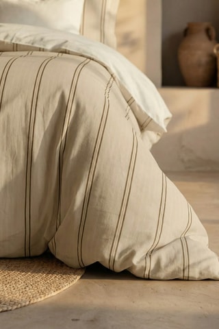 Capa de edredão reversível em percal de algodão 79 fios/cm² Riola- Bege