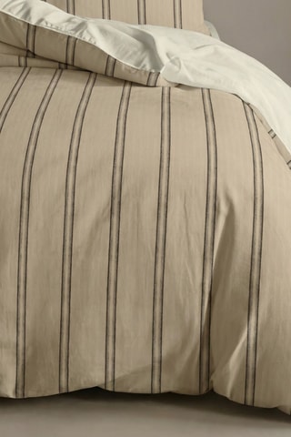 Capa de edredão reversível em percal de algodão 79 fios/cm² Sargaret - Bege