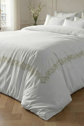 Capa de edredão reversível em percal de algodão 79 fios/cm² Altea - Branco