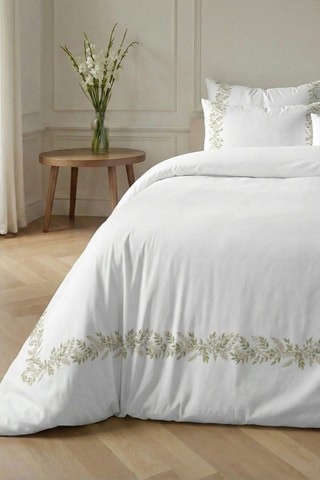 Capa de edredão reversível em percal de algodão 79 fios/cm² Altea - Branco