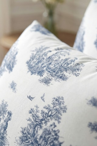 Capa de edredão reversível em percal de algodão 79 fios/cm² Burjasot - Azul-escuro