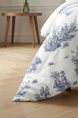 Capa de edredão reversível em percal de algodão 79 fios/cm² Burjasot - Azul-escuro