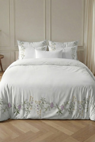 Capa de edredão reversível em percal de algodão 79 fios/cm² Castalla - Branco