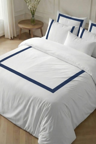 Capa de edredão reversível em percal de algodão 79 fios/cm² Portitxol - Bege