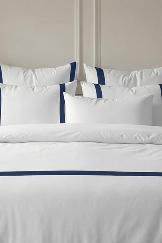 Capa de edredão reversível em percal de algodão 79 fios/cm² Portitxol - Bege