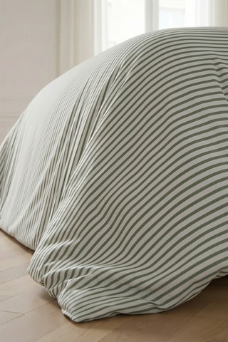 Capa de edredão reversível em percal de algodão 79 fios/cm² Tabarca - Verde