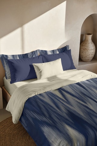 Capa de edredão reversível em algodão 79 fios/cm² Algemesí - Azul-marinho