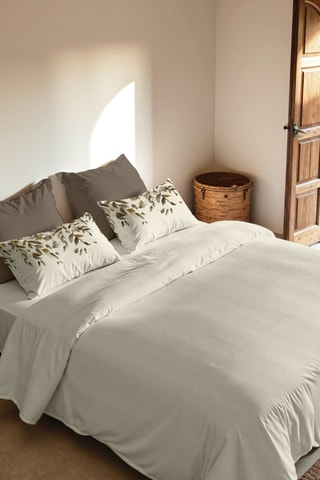 Capa de edredão em percal de algodão 79 fios/cm² Xaló - Branco