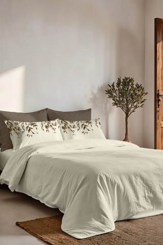 Capa de edredão em percal de algodão 79 fios/cm² Xaló - Branco