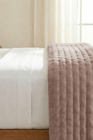 Colcha em algodão - Rosa-maquilhagem