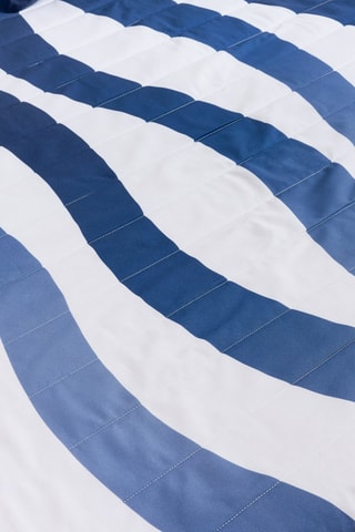 Colcha em algodão biológico Albir - Azul-cobalto