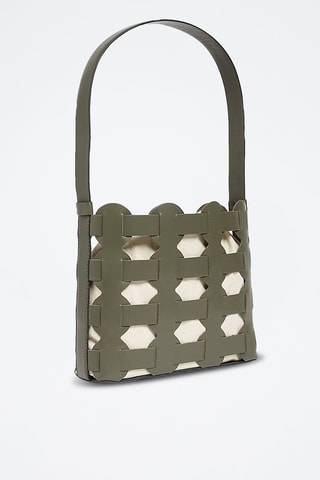 Sac porté épaule en cuir - Kaki